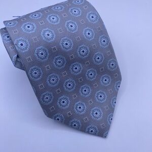 Brooks Brothers Blue and Gray Geometric Men's Tie